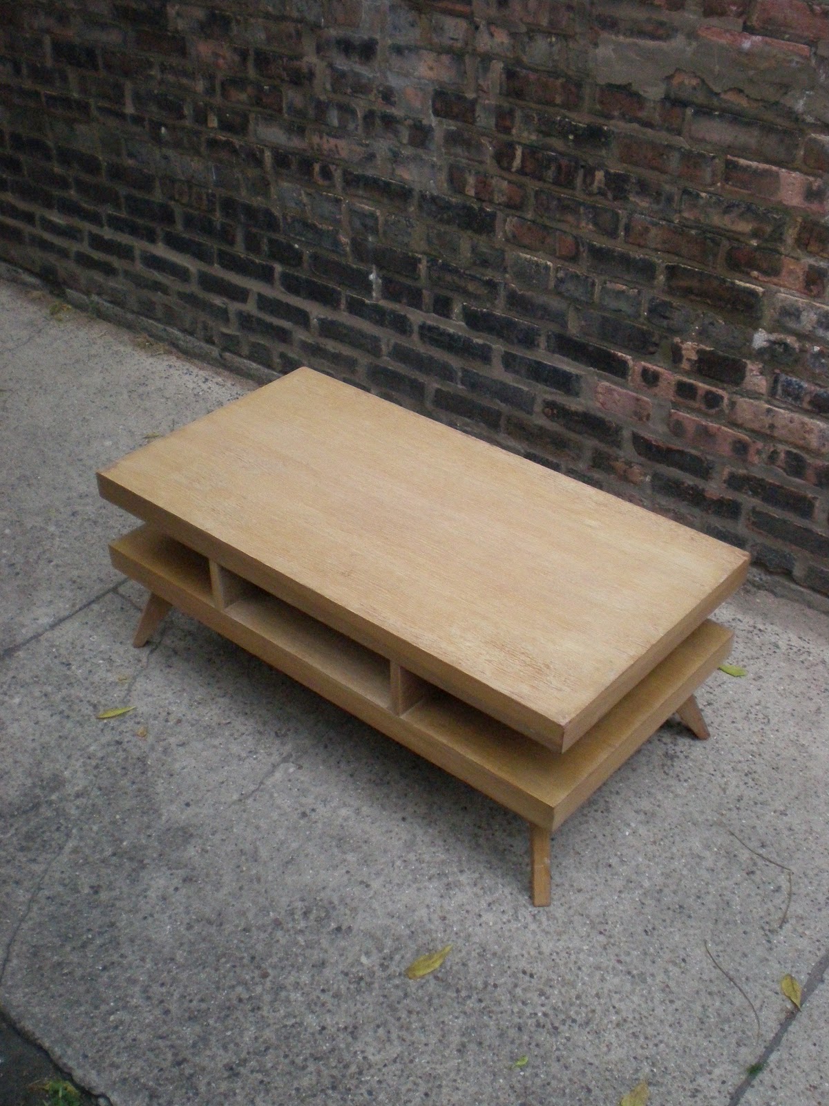 Mid Century Chicago Springfield Furniture Works Blonde Coffee Table