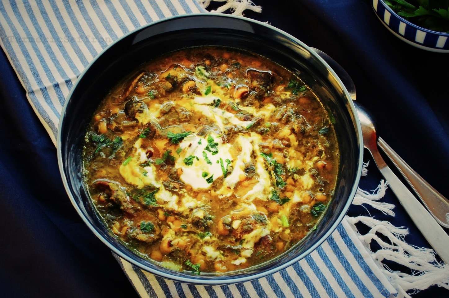 Turmeric & Saffron Abgousht Bozbash Persian Lamb Stew with Black