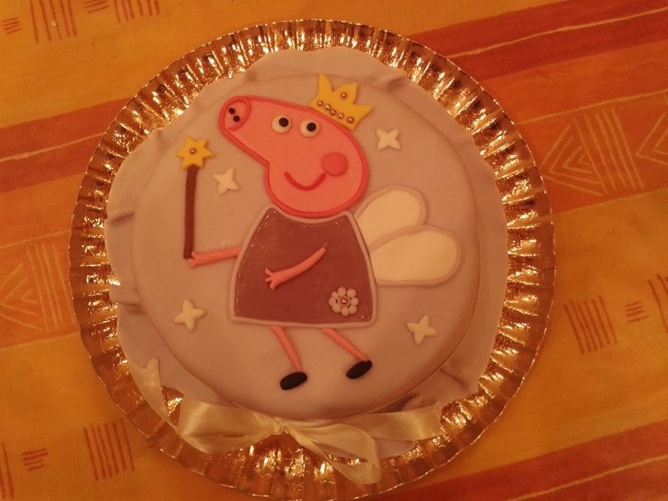 torta peppa pig bidimensionale e tridimensionale