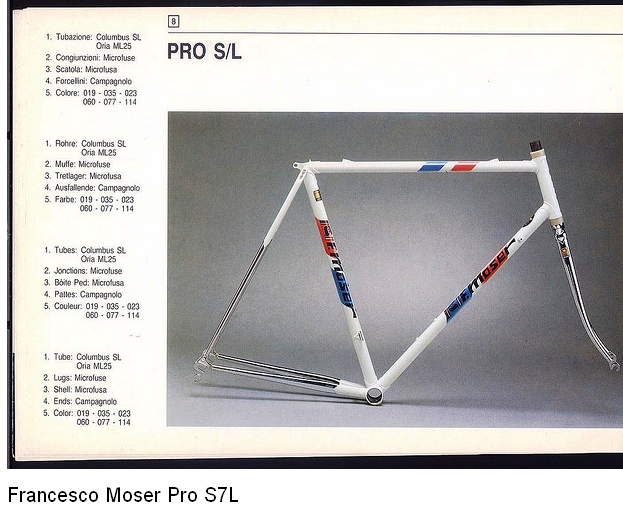1st Platform: 'Francesco Moser' bike models catalogue