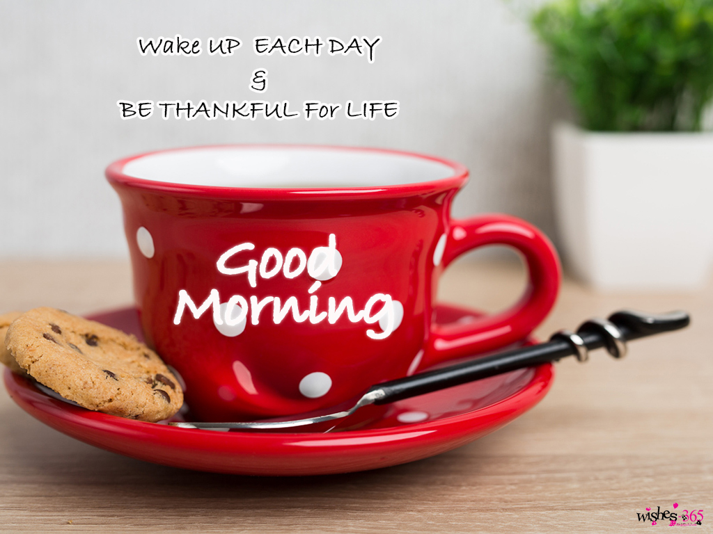 Poetry and Worldwide Wishes Good Morning Wishes Image with Tea Red Cup