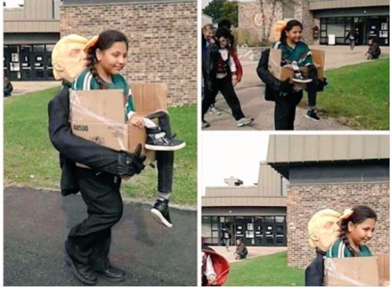 Niña se disfraza de migrante deportada por Trump y enloquece las redes Niña se disfraza de migrante deportada por Trump y enloquece las redes