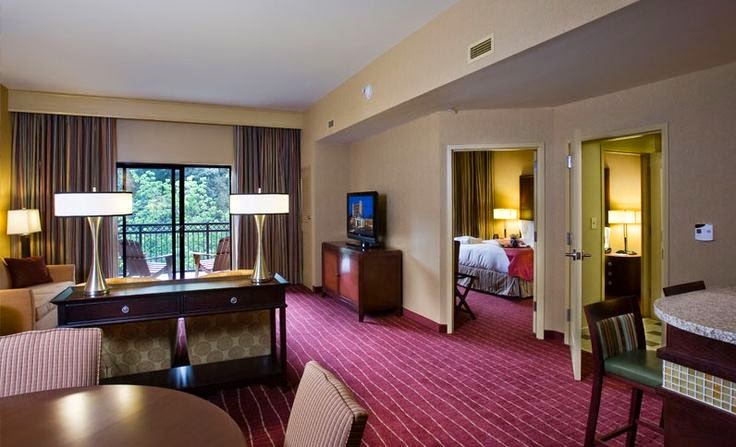 Staying on the estate vs. off the estate. It is more afforable off the estate. The DoubleTree Biltmore is a good option. 