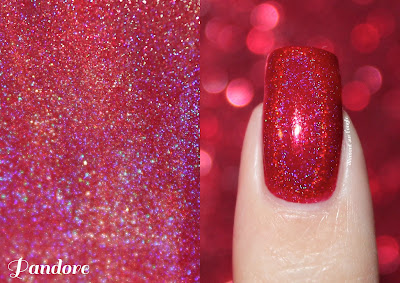 Comparative of Red Holographic Nail Polishes from Enchanted Polish