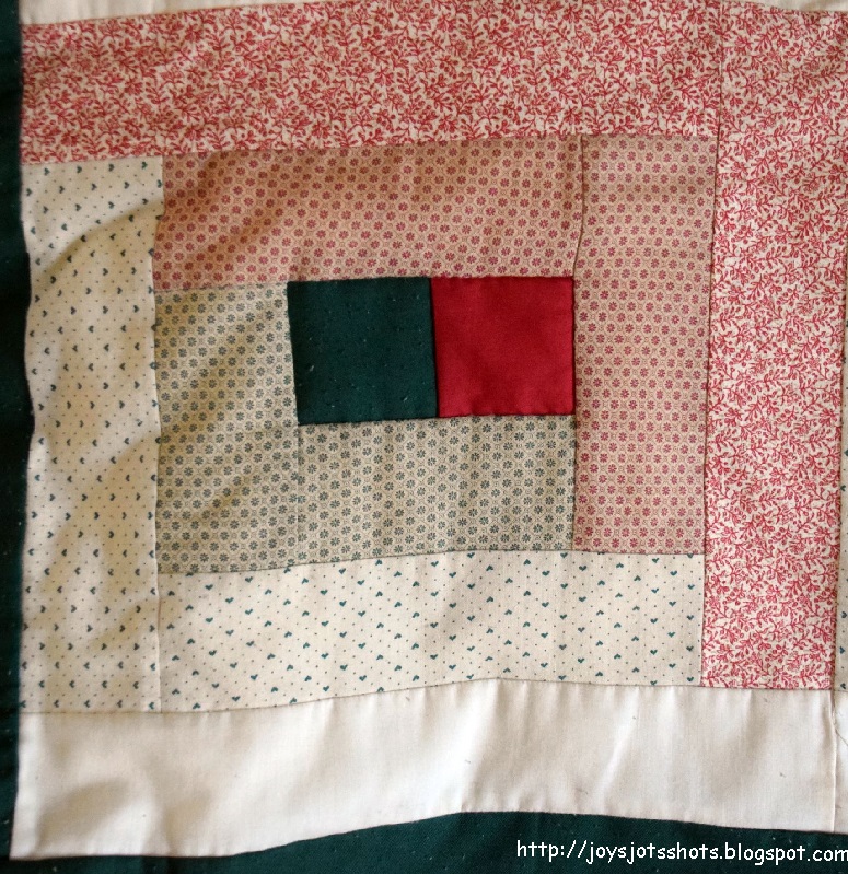 Joy's Jots, Shots & Whatnots Quilt Shot Block 62 Log Cabin