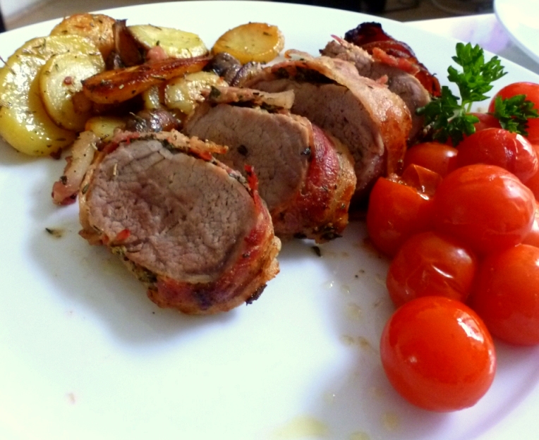 Recept Ossenhaas met mosterd en spek