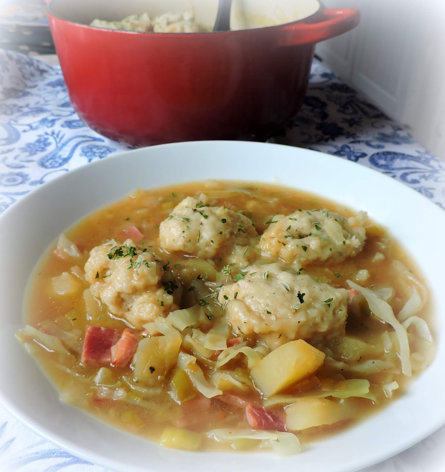 Cabbage & Ham Soup with Cheese Dumplings The English Kitchen