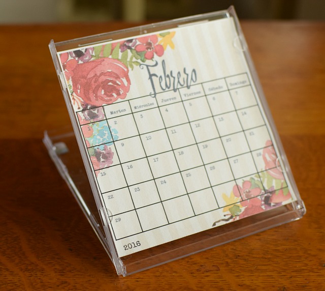 Calendario imprimible 2016 | http://bizcochosysancochos.blogspot.com/