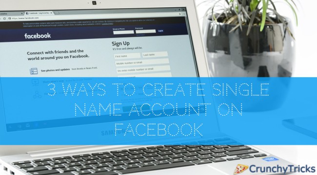 Single Name Facebook Account
