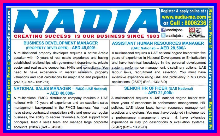 Large Job Vacancies In UAE Gulf Jobs for Malayalees