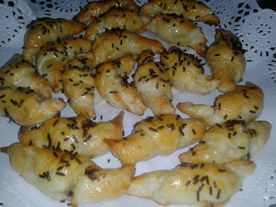 Mini Croissants de Hojaldre con Chocolate caseros