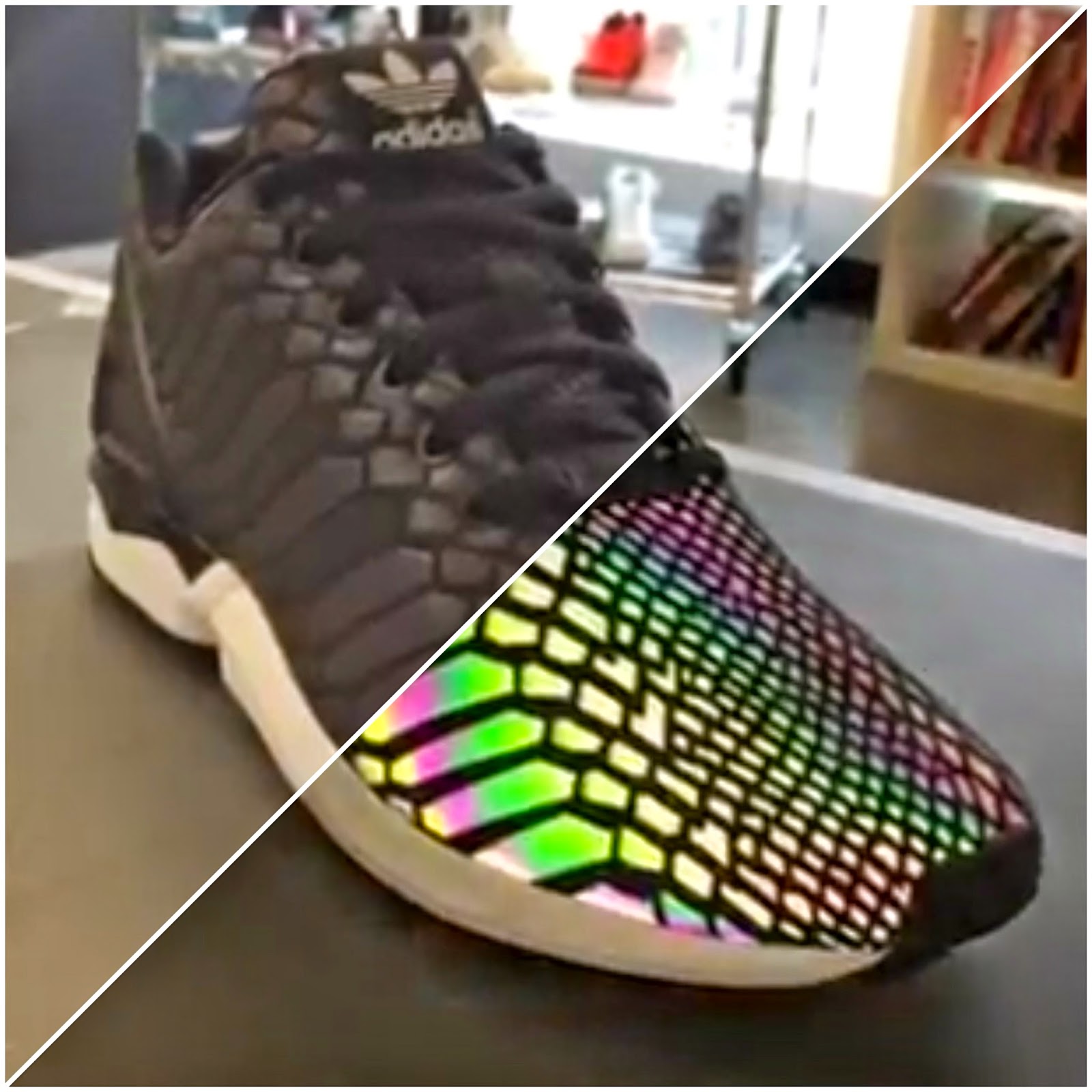 adidas zx flux black reflective snake