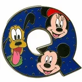 Alfabeto de Mickey, Minnie, Donald y Pluto Q.