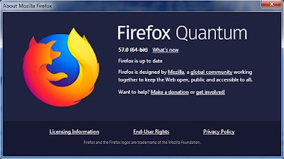 Update dan Download Mozilla Firefox Quantum