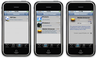 Installer 4 screenshots for Jailbroken iPhone 3G