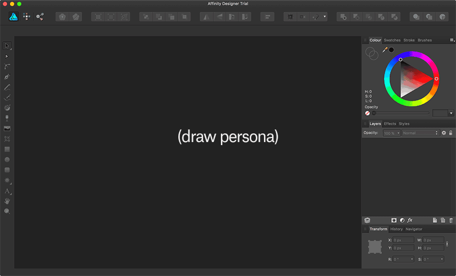 Preview Persona Toolbar Review ulasan lengkap Affinity Designer - Preview Persona Toolbar