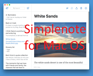 Baixe o Simplenote para Mac - Escreva notas, notebooks em seu computador