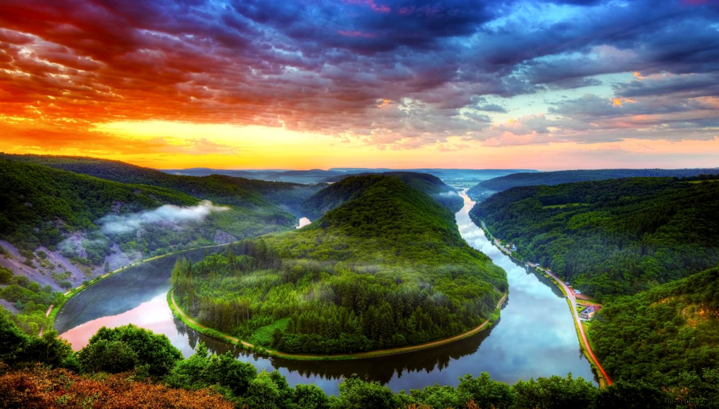 Saar River Beautiful Nature HD Wallpaper