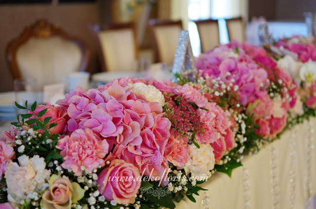 Różowa dekoracja sali wesele Komorno opolskie
