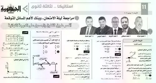 مراجعة الجمهورية استاتيكا ثانوية عامة 2019 - موقع مدرستى