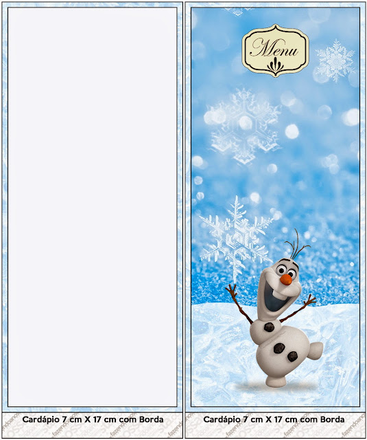 Olaf: Imprimibles Gratis para Fiestas.