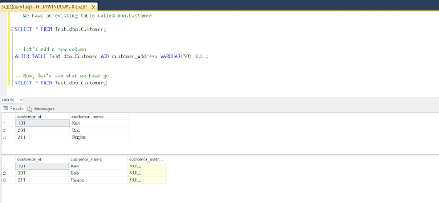 How to add Columns to an Existing table in SQL Server