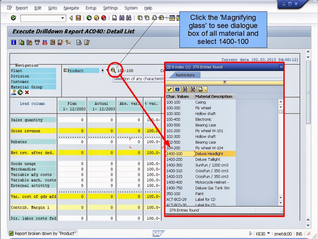青蛙SAP分享 Froggy's SAP sharing SAP CO Analyze Financial Values with