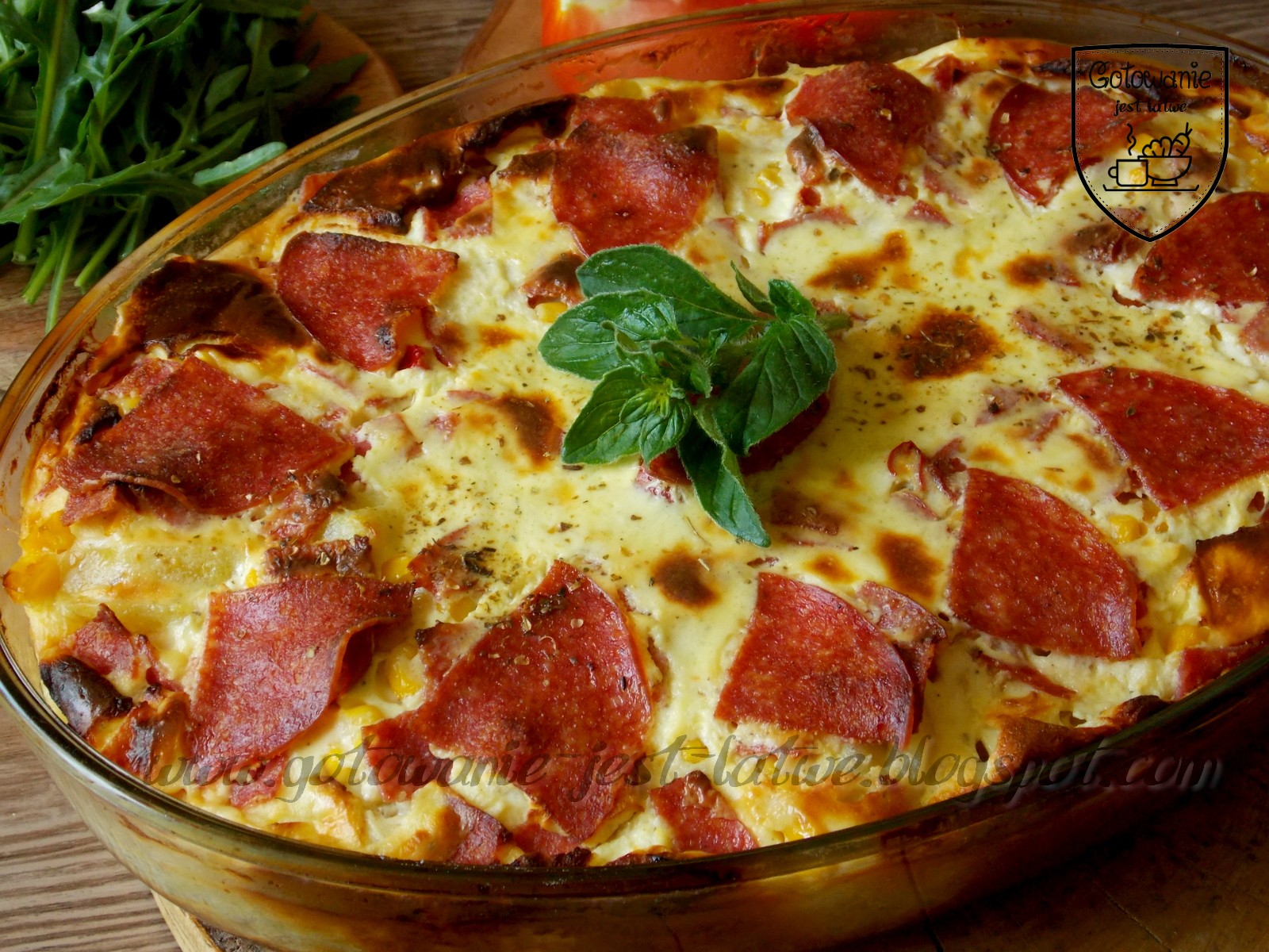 Gotowanie jest łatwe Zapiekanka ziemniaczana z kukurydzą i salami