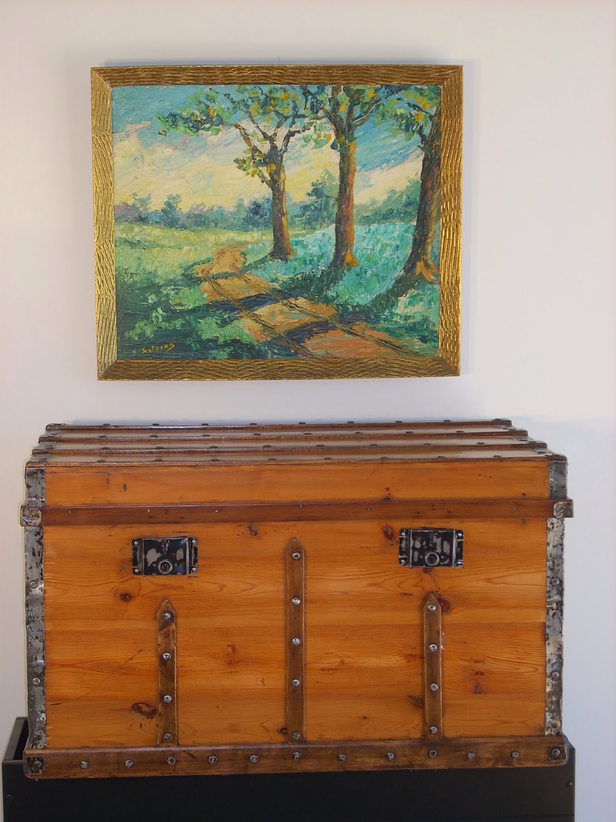 VENTA DE MUEBLES ANTIGUOS RESTAURADOS NATURMOBLE: ARCÓN LLANO DE MADERA