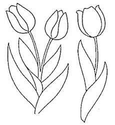 tulipanes imprimir dibujos colorear flores moldes bordar plantillas patchwork dibujo stained pintar glass hojas molde riscos flor arte tulipa imagen
