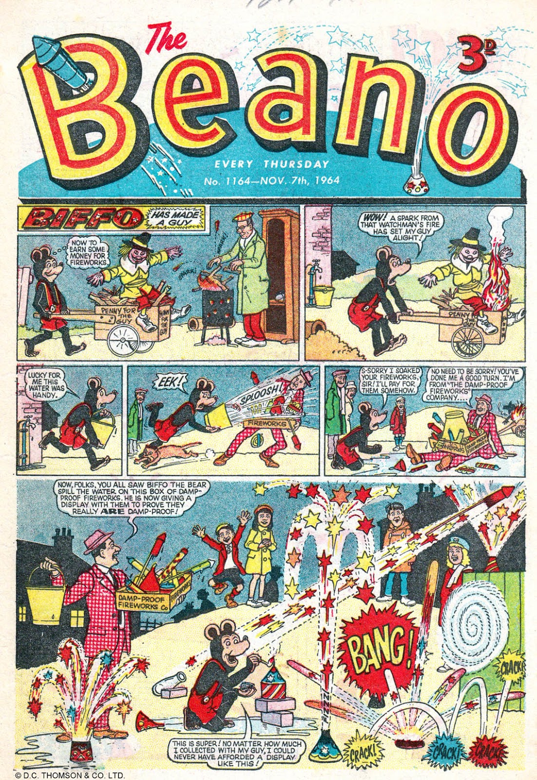 BLIMEY! The Blog of British Comics BEANO fireworks fun in 1964
