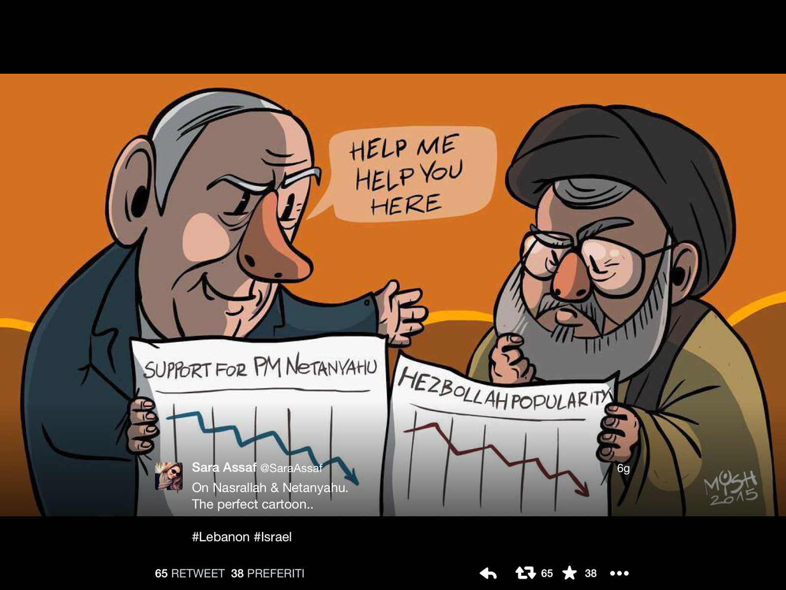 hezbollah vignetta sara assaf twitter