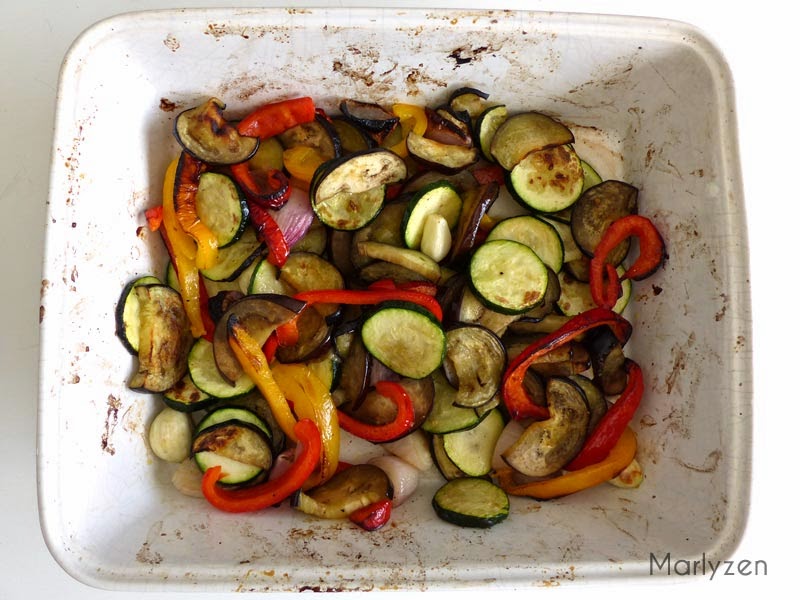 Légumes grillés au four.