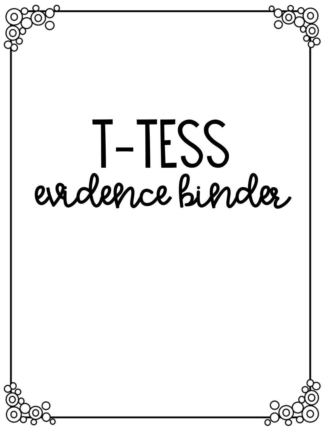 TTESS Evidence Binder for Texas Teachers