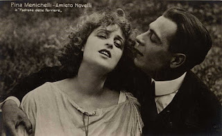 Menichelli and Amleto Novelli in the film Padrone delle Ferriere directed by Eugenio Perego