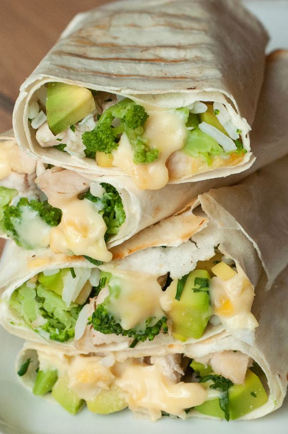 Healthy Chicken Burrito Wraps