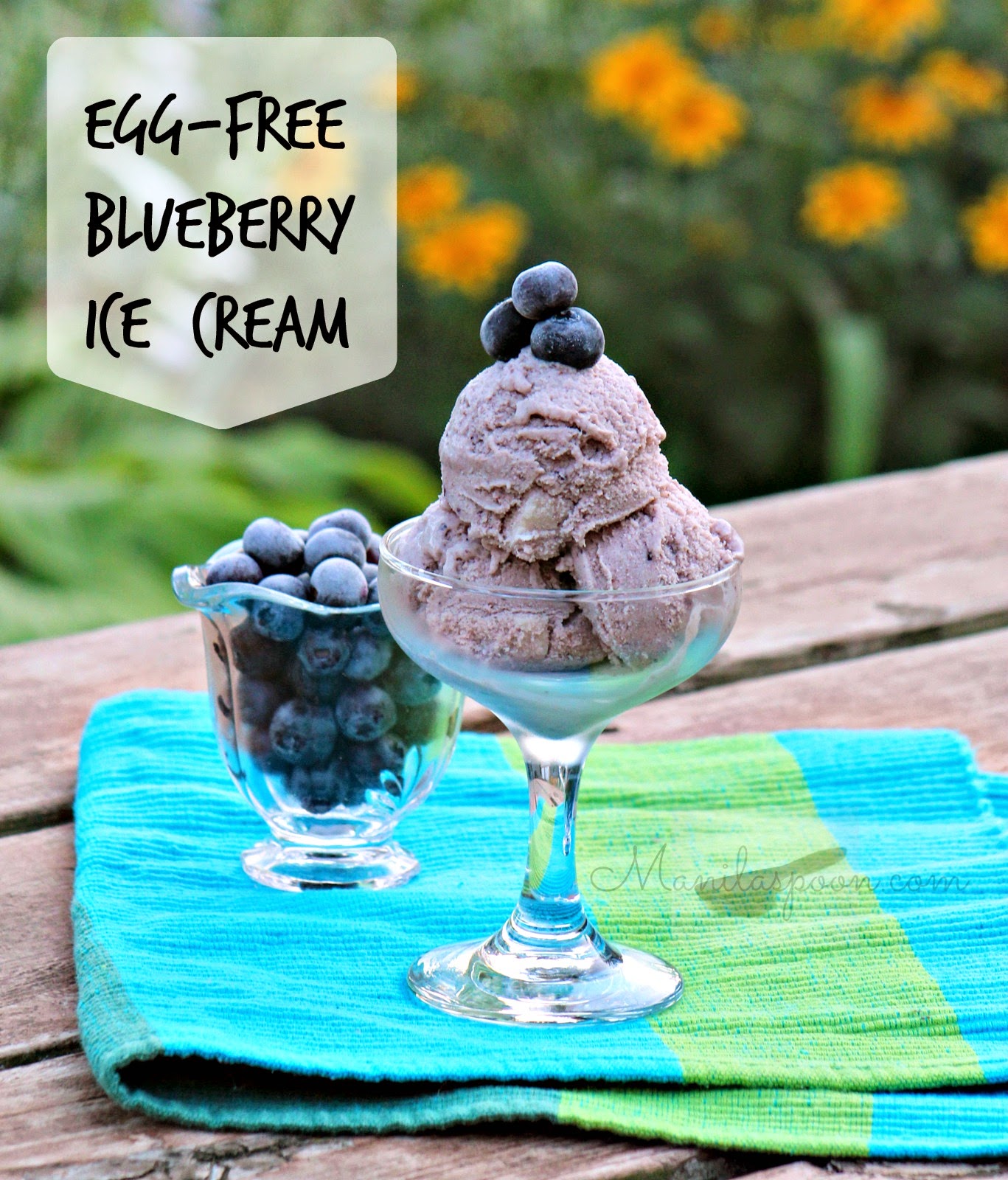 Loaded with juicy fresh blueberries is this yummy and easy recipe for Egg-free Blueberry Ice Cream! #egg #free #blueberry #ice #cream Loaded with juicy fresh blueberries is this yummy and easy recipe for Egg-free Blueberry Ice Cream! #egg #free #blueberry #ice #cream