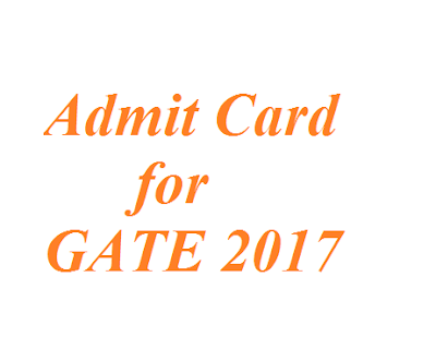 gate 2017 admit card