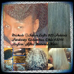 Even gray Natural hair can be flat-ironed to look "relaxed" and sheek