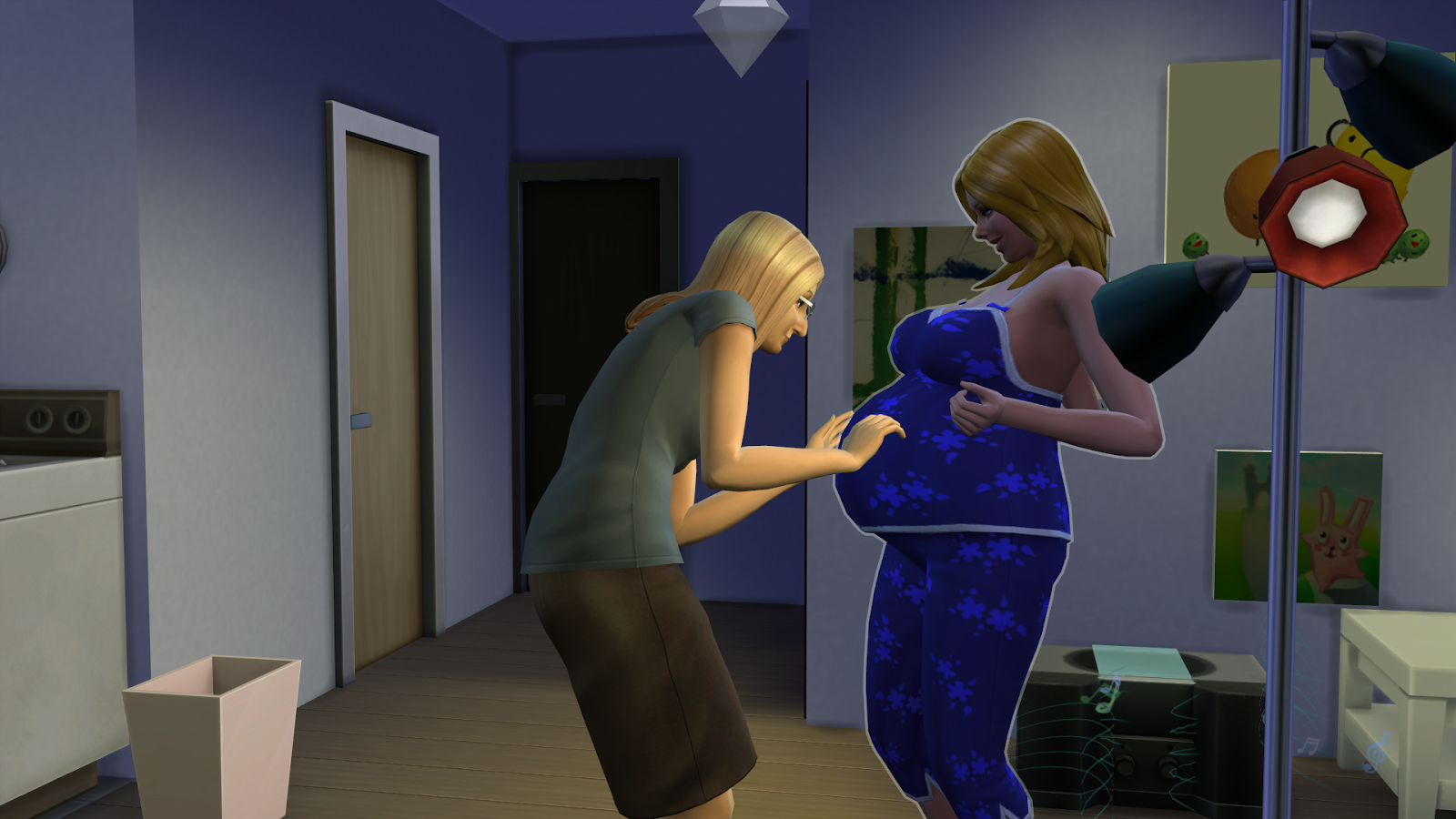 sims 4 bigger pregnant belly