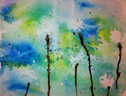 dandelion watercolor kid class dandelions masking project really