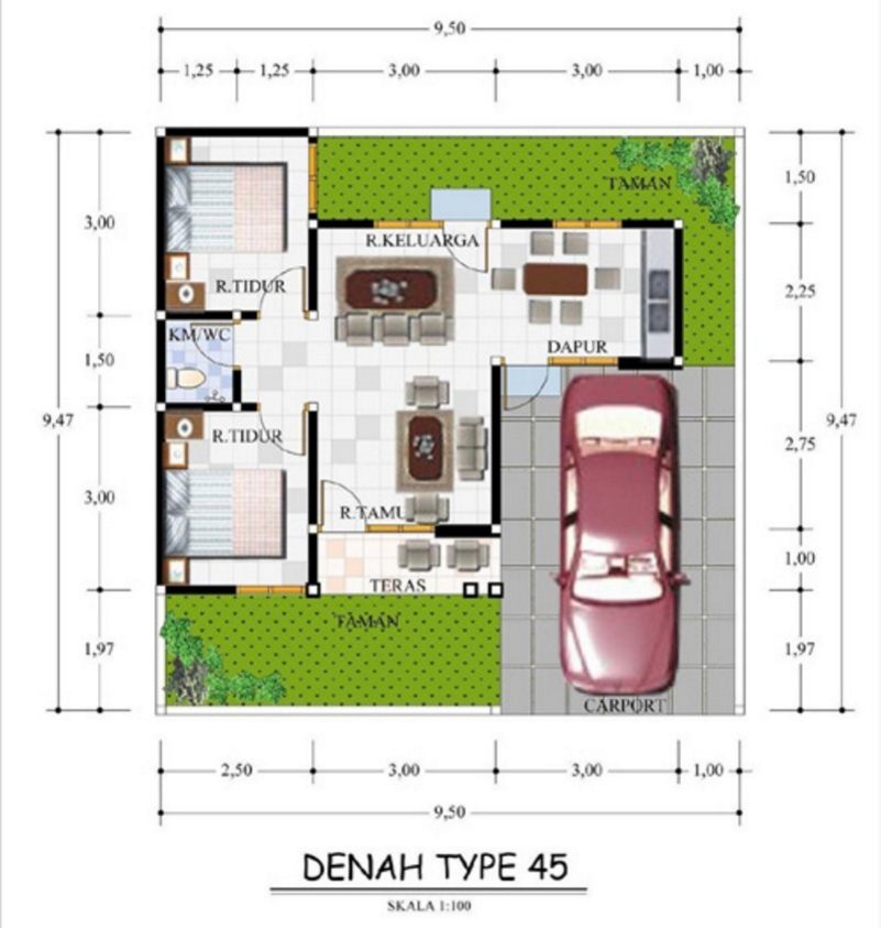 Bentuk Denah Rumah Ukuran 9x10 Terlihat Indah Rumahminimalispro Gambar Desain