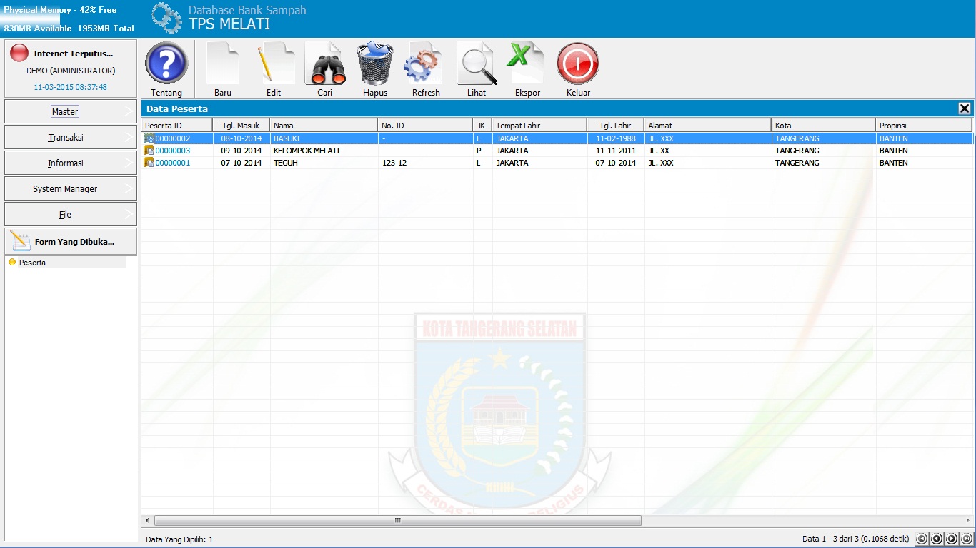 Database banks. Database banks