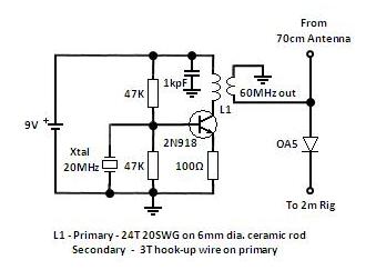 Amateur Radio : UHF on a VHF Rig indoor antenna schematic 