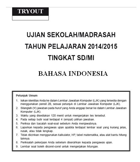 Soal Un Matematika Sd 2015 Dan Kunci Jawaban Guru Galeri