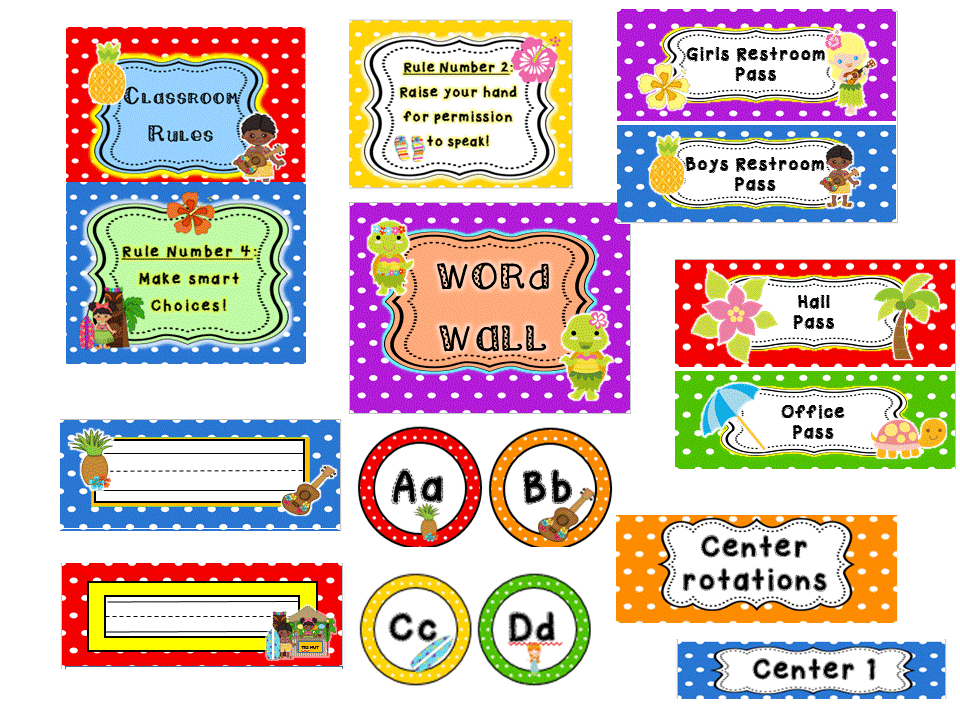 Creative Teaching Ideas: Luau Classroom Decorations