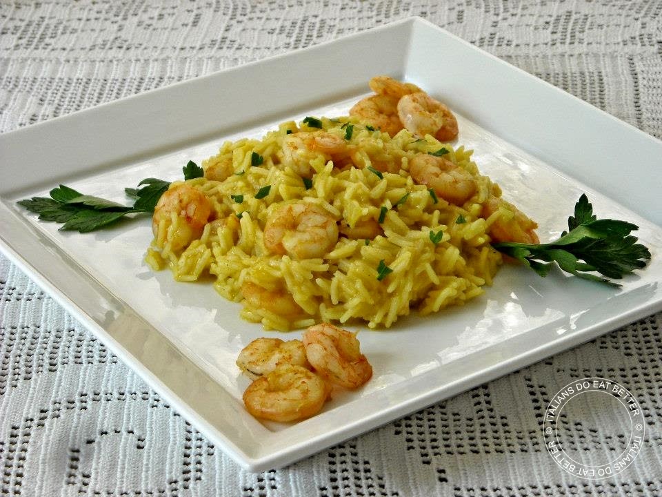 RISO AL CURRY CON GAMBERI ITALIANS DO EAT BETTER