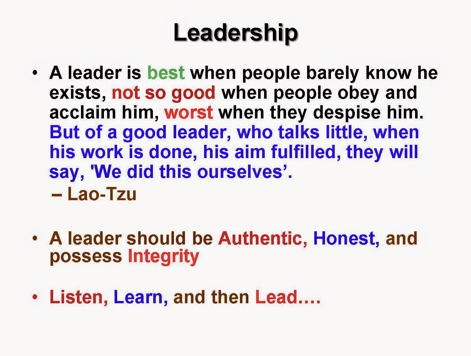 Thoughts on Quality Leadership and Quality Professionals