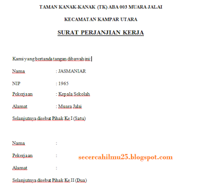 pada postingan kali ini admin ingin berbagi informasi seputar  Contoh Format Dokumen Kerja Sama atau Kemitraan untuk Keperluan Akreditasi PAUD