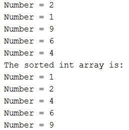 PROGRAM DEMO : SORTING AN ARRAY - PMC 1622
